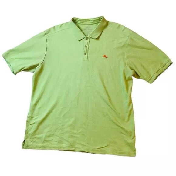 Tommy Bahama Supima Mens Polo Short Sleeve Green Shirt Size XL - Picture 1 of 7